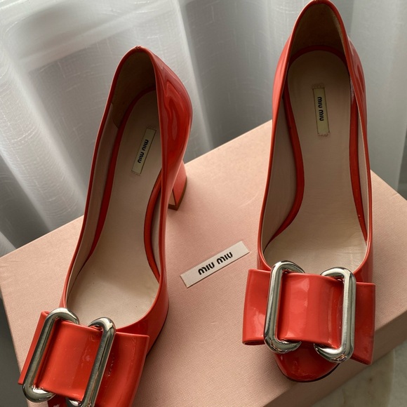 Miu miu coral pink pumps size 36 - Picture 2 of 5